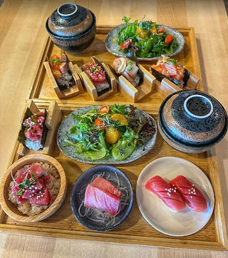 multiple Japanese dishes