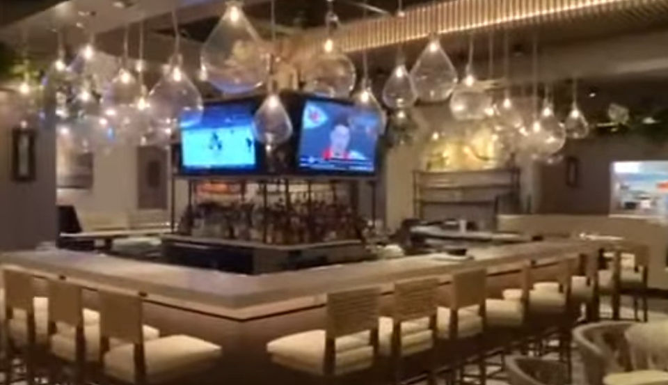 bar view at Del Mar restaurant