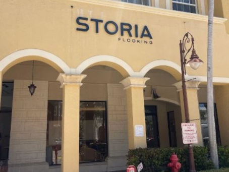 Storefront of STORIA Flooring