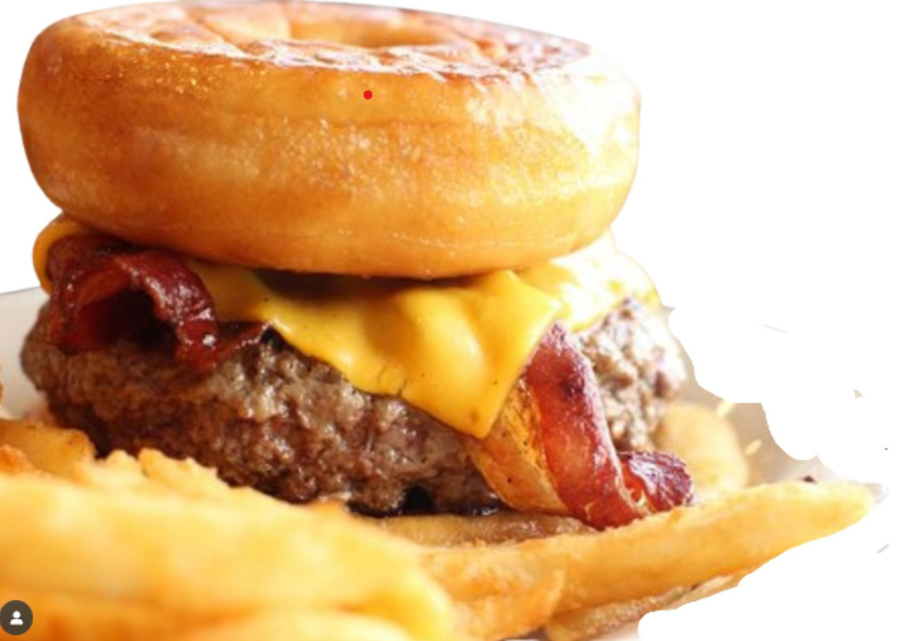 Brooks famous donut burger