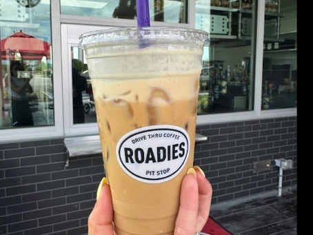 Iced Coffee cup from Roadies Pit Stop in Naples, FL