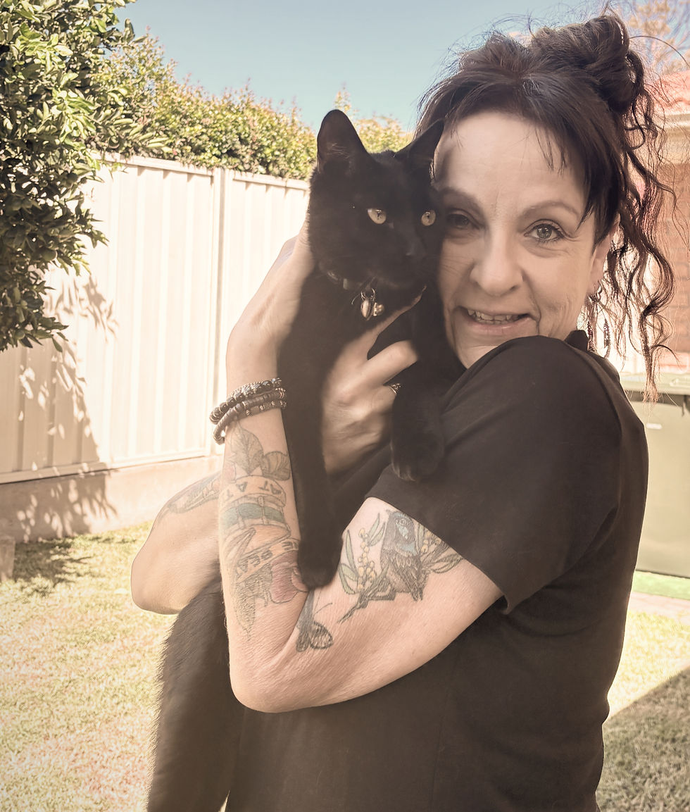 Samantha Seymour holding Beau