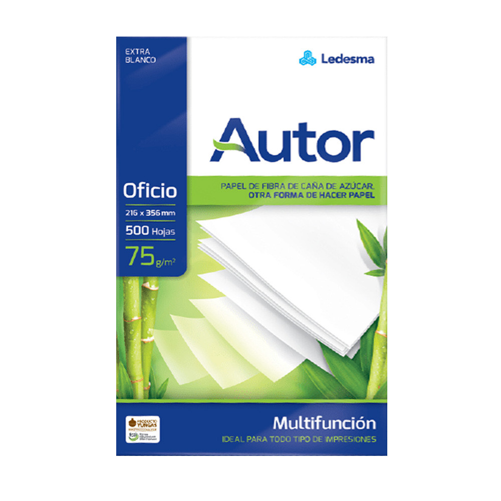 Resma AUTOR oficio 75gr x 500 hojas (por unidad)