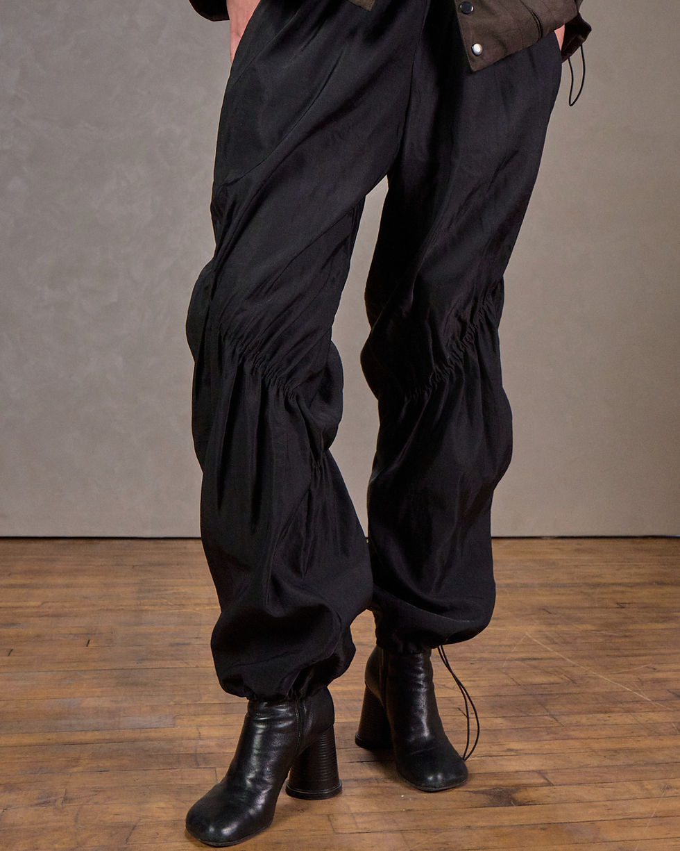 Thumbnail: Gathered Drawstring Pants Front View