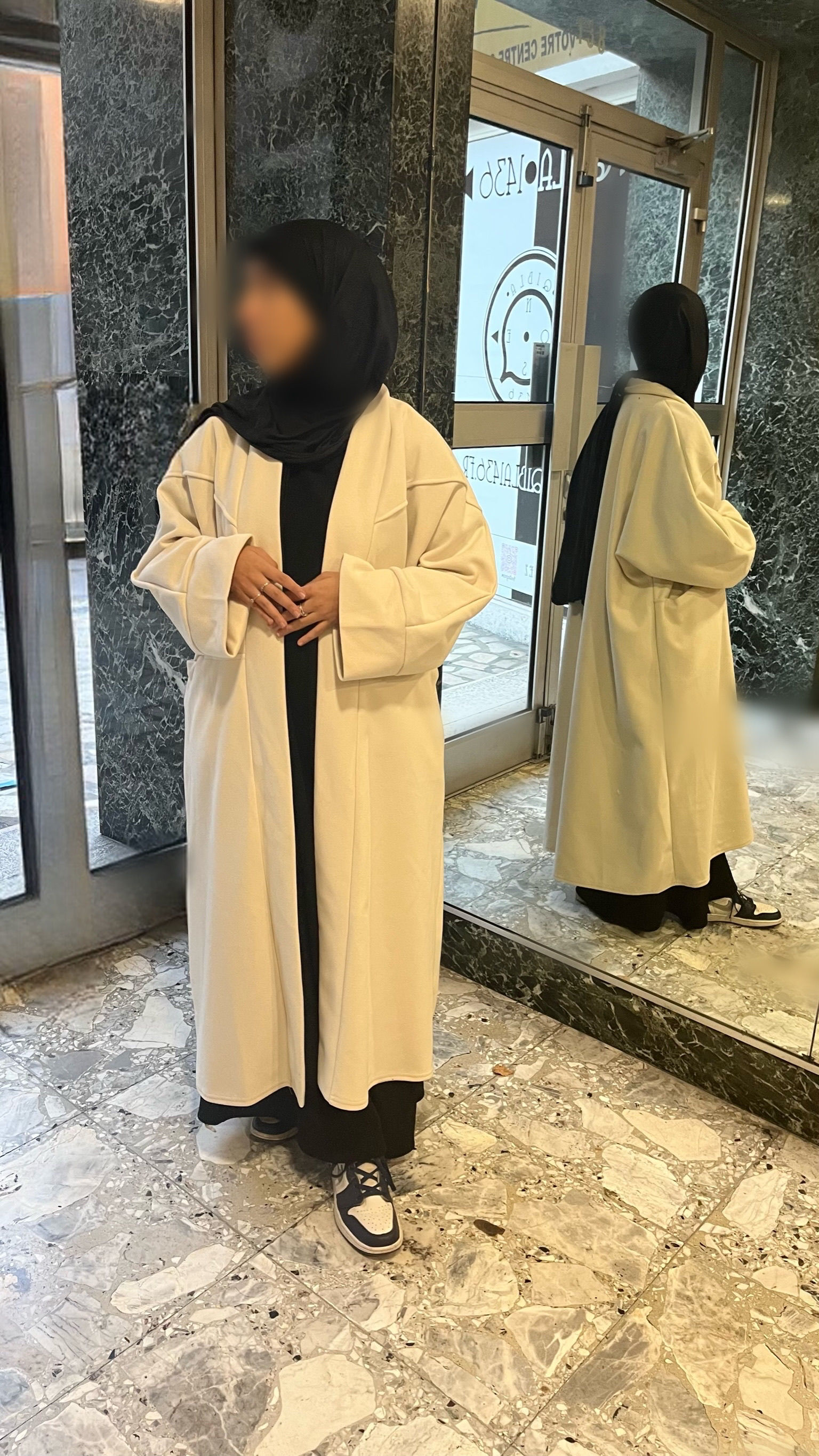 Manteau Court Blanc Crème