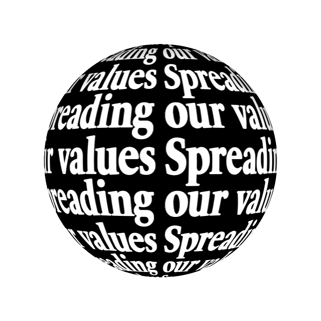 Spreading our values sphere.gif