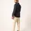 Miniature : Chemise flanelle de coton Vicente navy à carreaux écume et prune