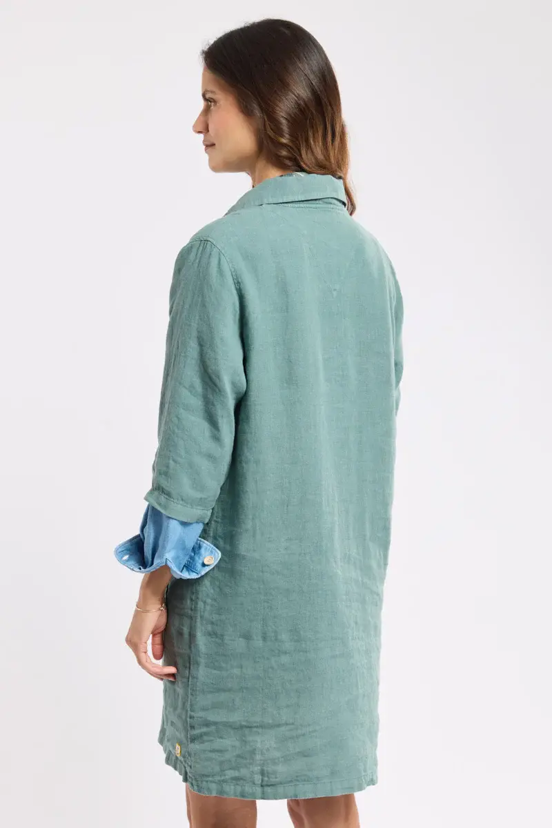 Miniature : Robe vareuse lin 79872 Silver Pine