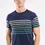 Miniature : T-shirt manches courtes 75895 Marine Deep rayé Multico