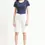 Miniature : Bermuda coton élasthanne Samantha taille élastiquée blanc
