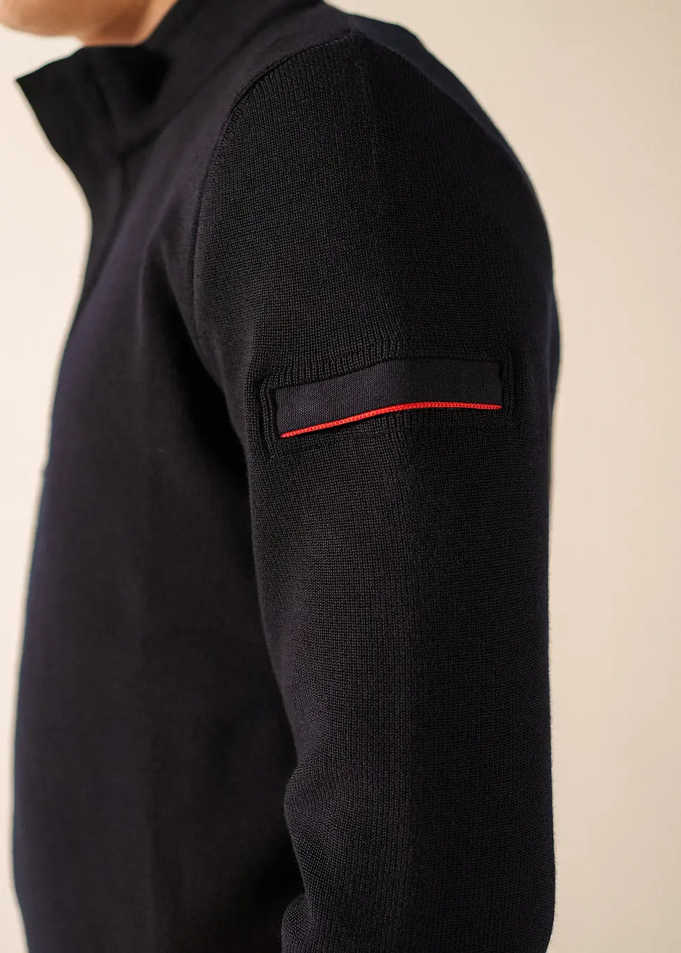 Miniature : Pull col montant zippé Loup de Mer Navy