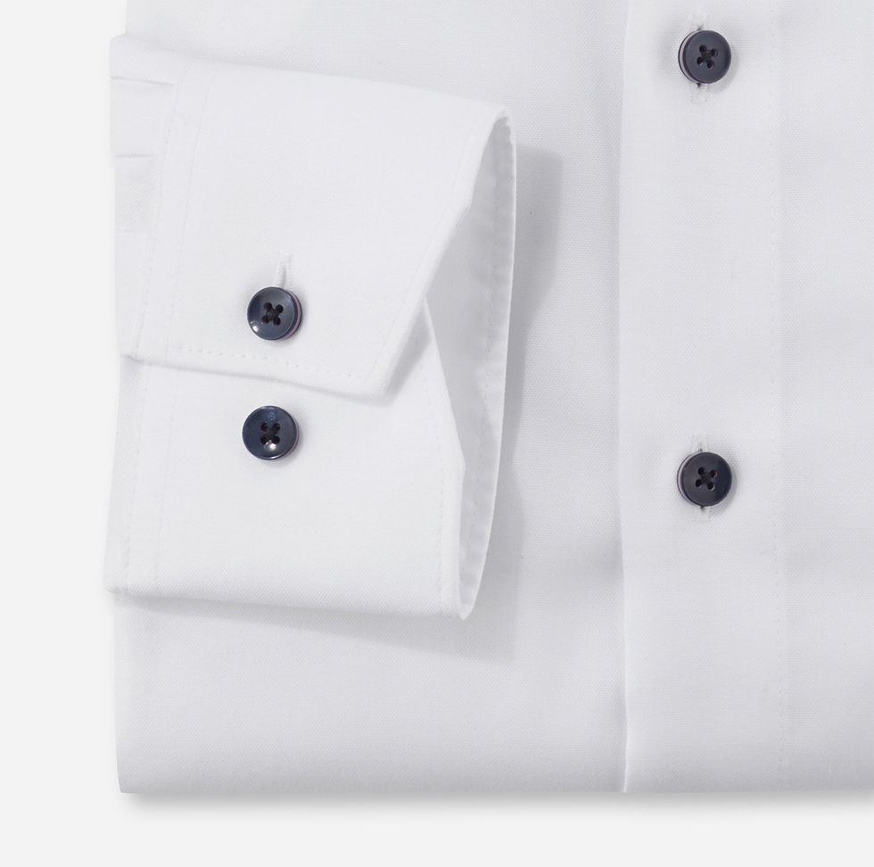 Miniature : Chemise manches longues Luxor modern f 1240 64 00 blanche col pointes boutonnées