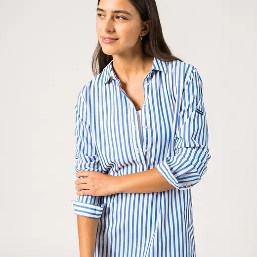 Robe En Laine Saint James – Taille 42, Couleur Navy – Col V Croisé Et Manches Longues