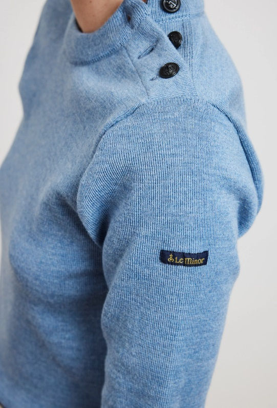 Miniature : Pull marin 62969FH Bleu Ciel Chiné