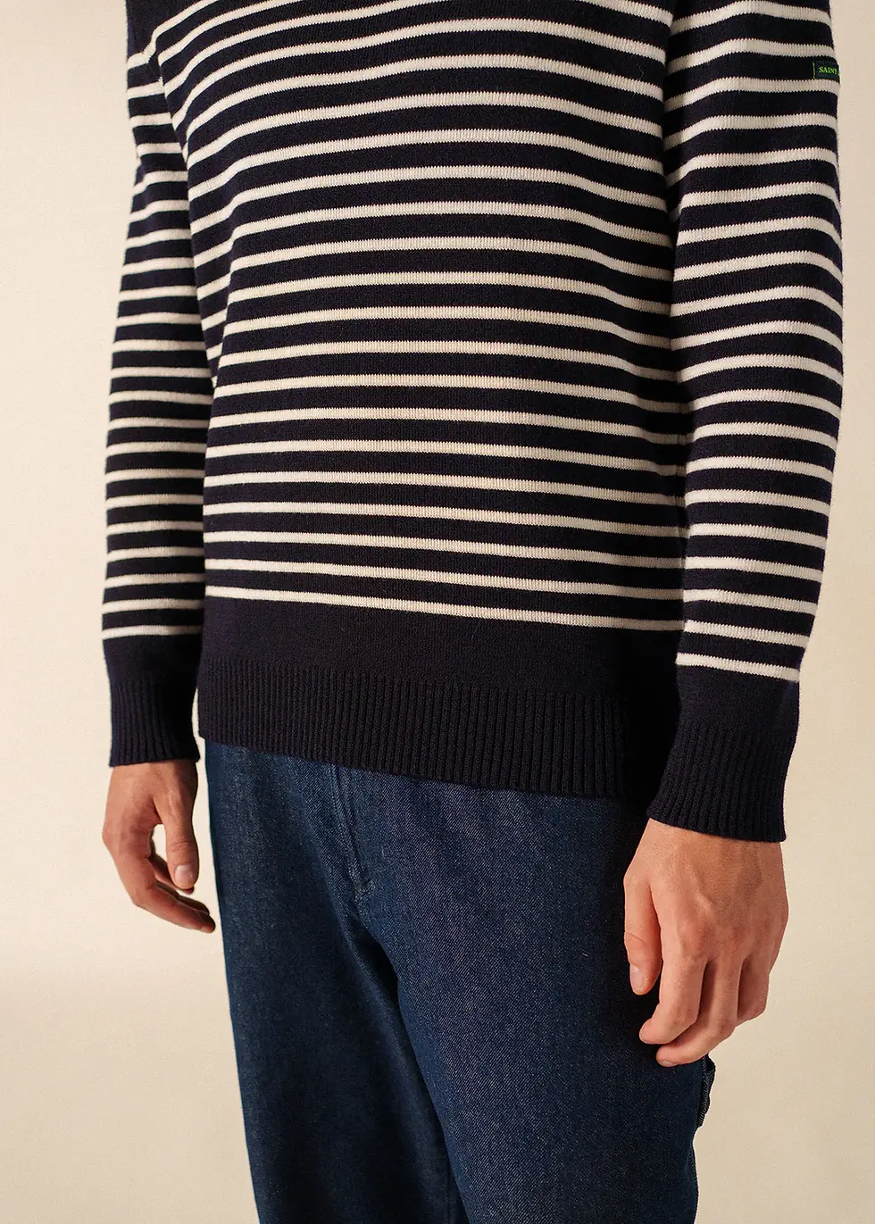 Miniature : Pull marin Binic Phosphorescent Marine rayé