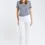 Miniature : T-shirt rayé manches courtes coton et lin 76081 Blanc Seal