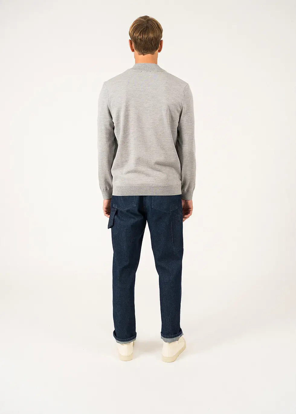 Miniature : Veste cardigan zippée Colorado Gris & Navy