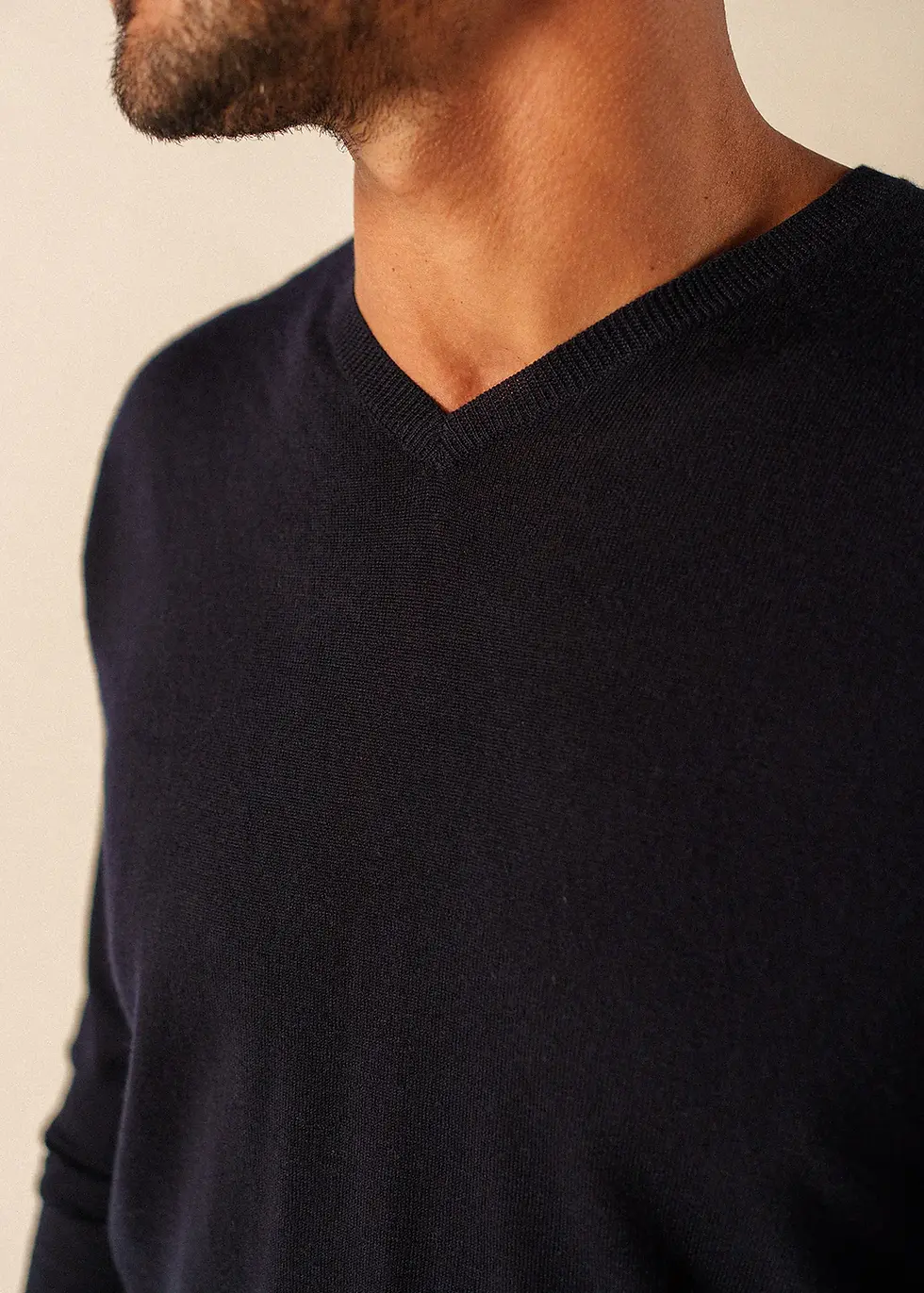 Miniature : Pull col V Trieste pure laine Navy