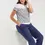 Miniature : Marinière manches courtes Etel coton léger 76483 Blanc Rich Navy