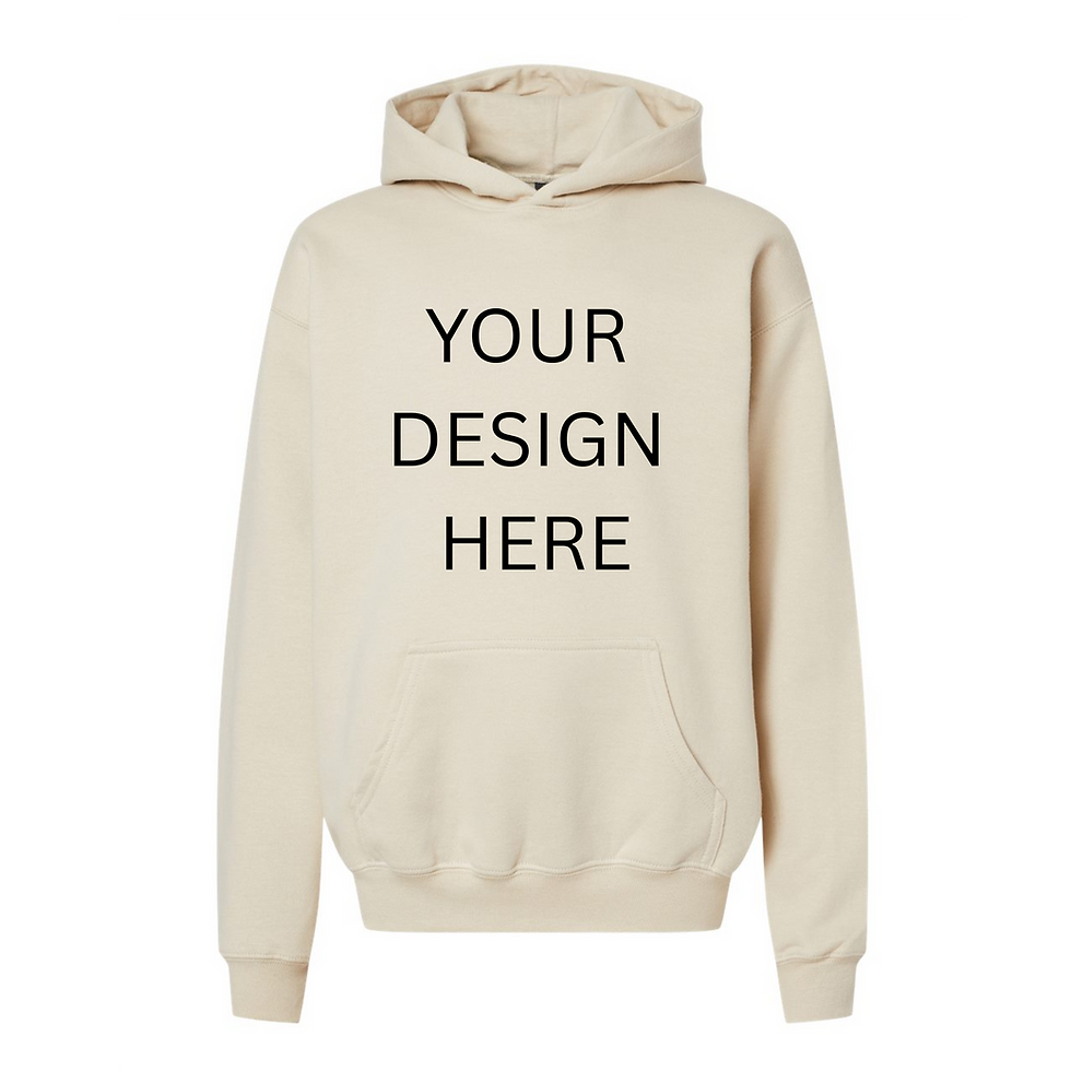 Hooded Sweatshirt Custom Full Color Image (one side only)