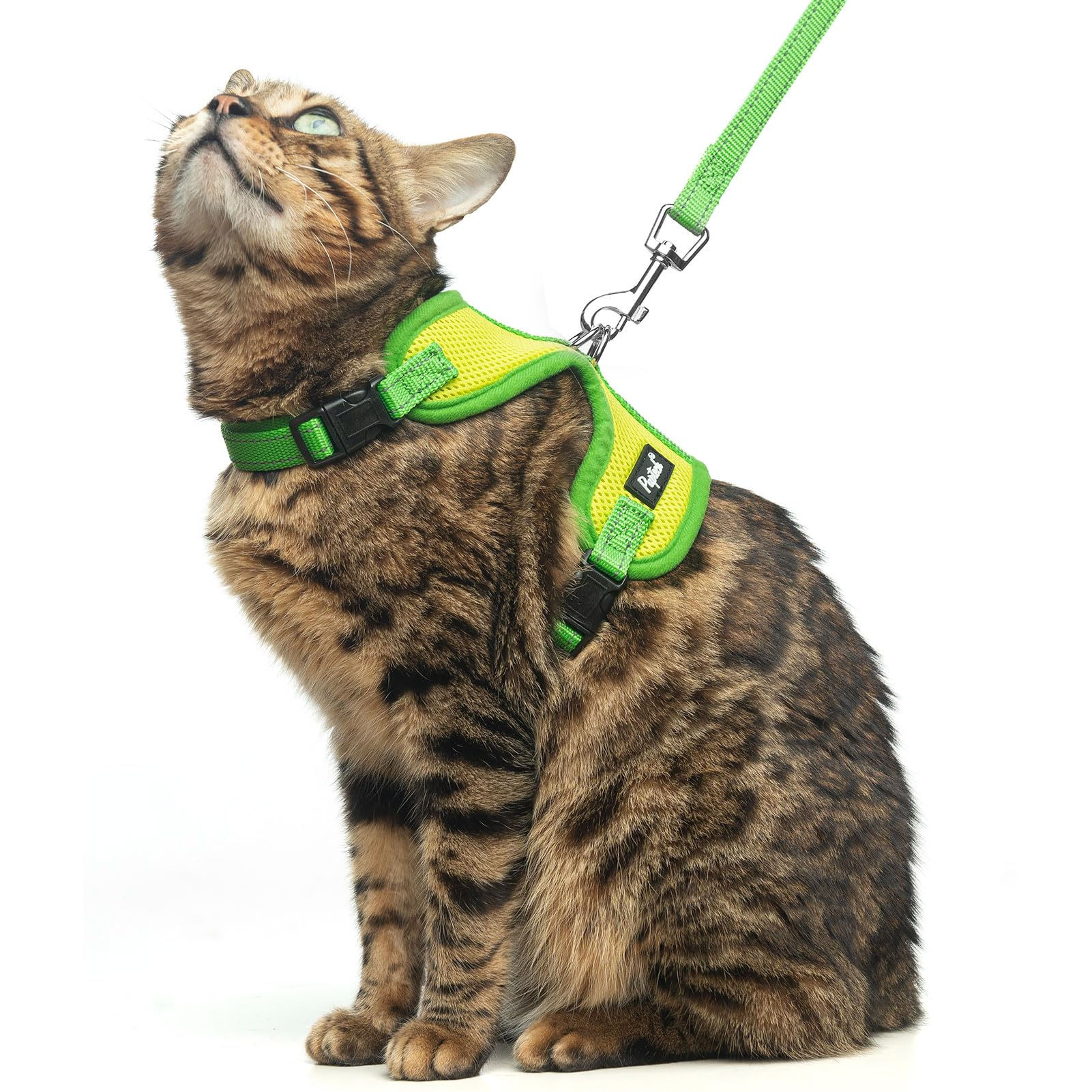 PUPTECK Cat Harness and Leash Set Escape Proof Reflective Adjustable Soft Mesh K