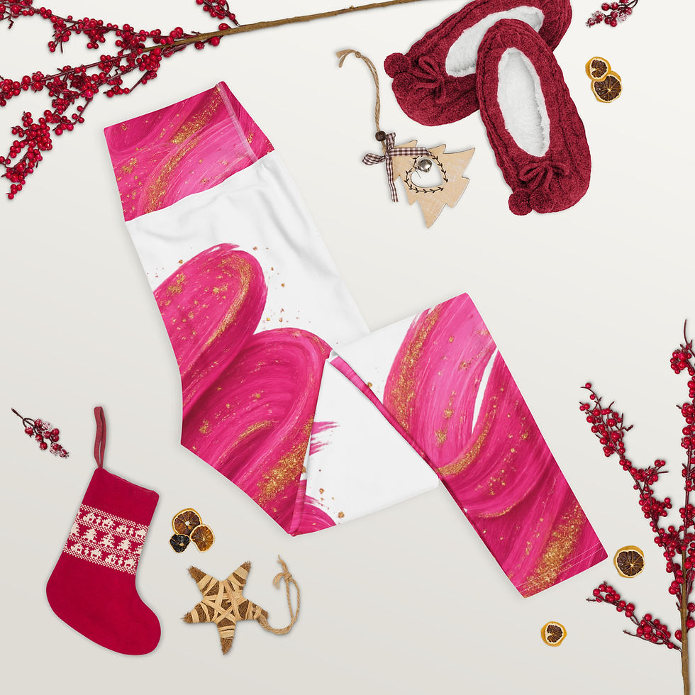 Thumbnail: TME Elegante — Pink Lights Power Leggings