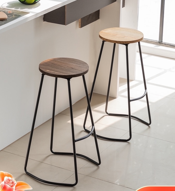 Thumbnail: 榆木實木360度旋轉坐板吧椅/ 360°c turnable board, Solid Elm wood Bar chair