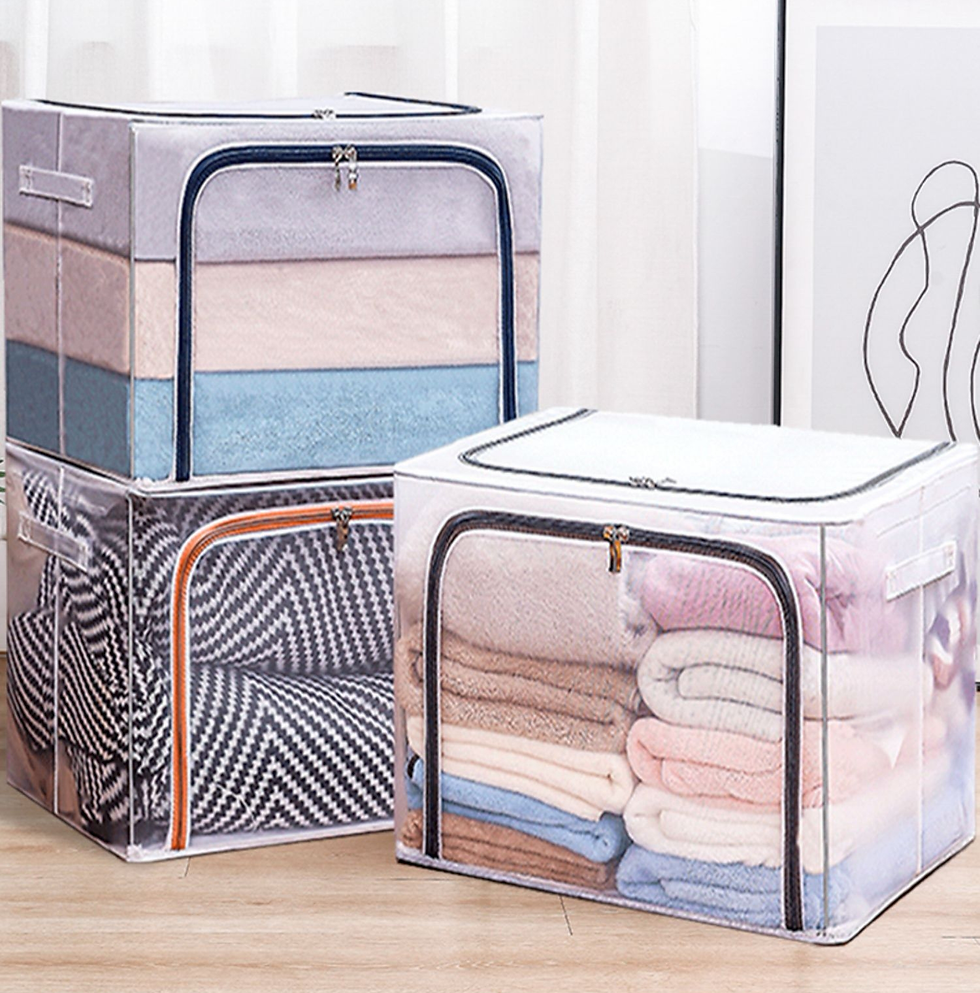 Miniatura: 衣物收納盒 防潮防水/ clothing storage steel box, water proof PVC material