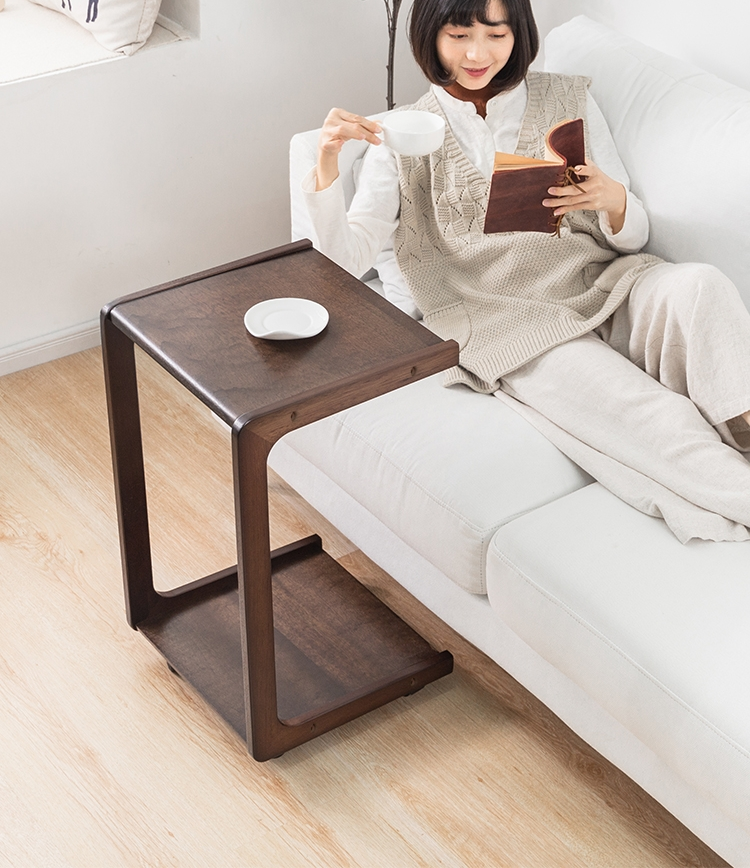 Miniatura: 萬方輪實木邊几/ Turnable wheels coffee table, solid wood