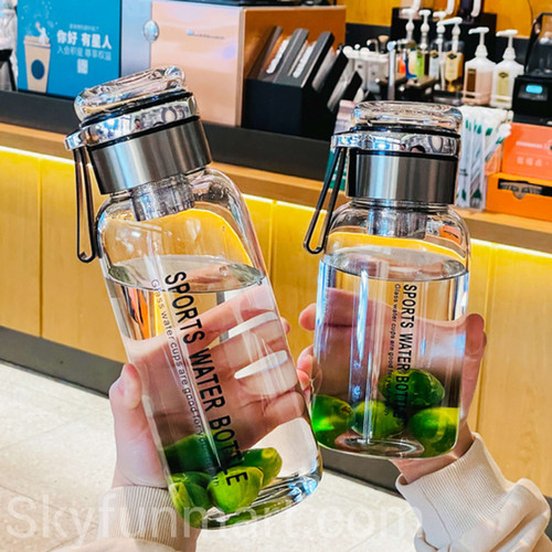 戶外茶隔玻璃水樽/ Outdoor Sport Glass Bottle with Tea Strainer Skyfunmart