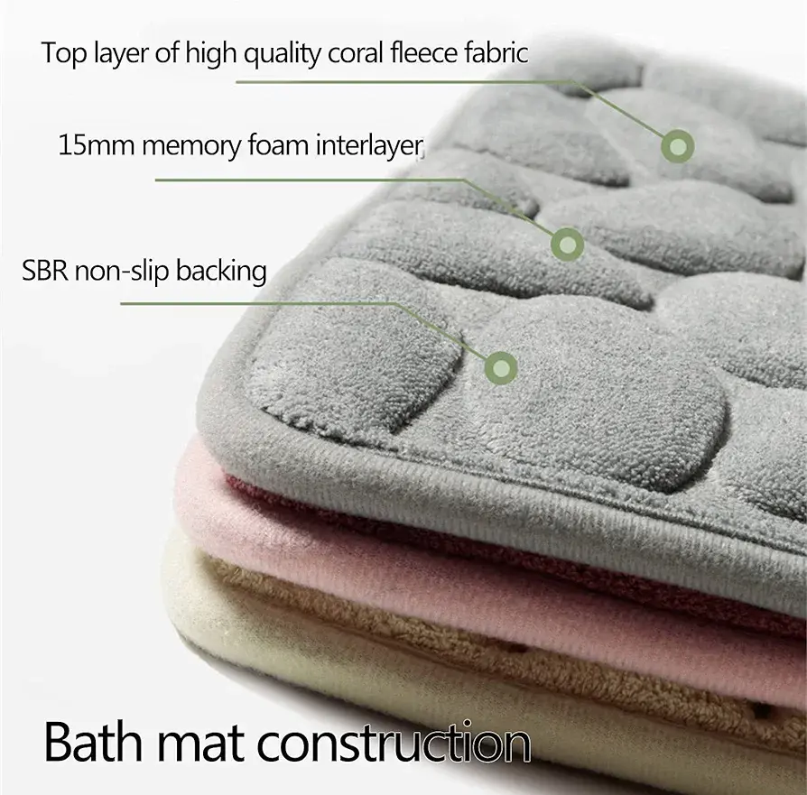 Thumbnail: 2件裝洗手間石頭創意地毯 | 2PCS Stone Decorative Art Bathroom Mat