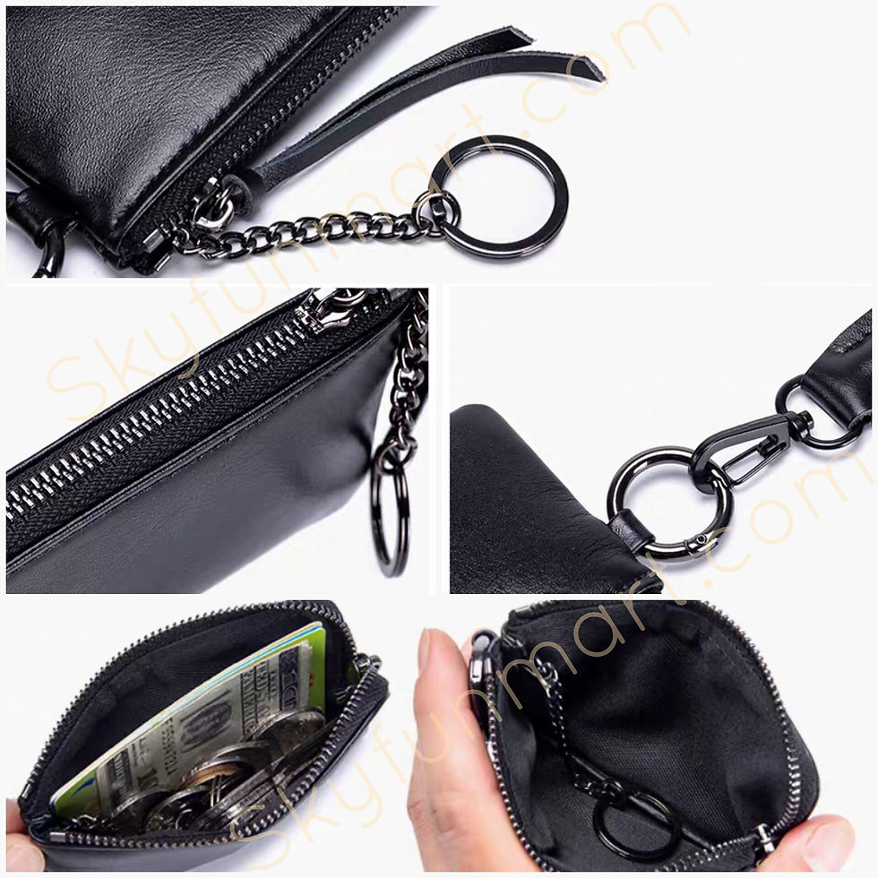 縮圖：潮人真皮掛頸卡片包及錢包二合一 | Authentic Leather Fashion Halter Card Holder and Coins Bag