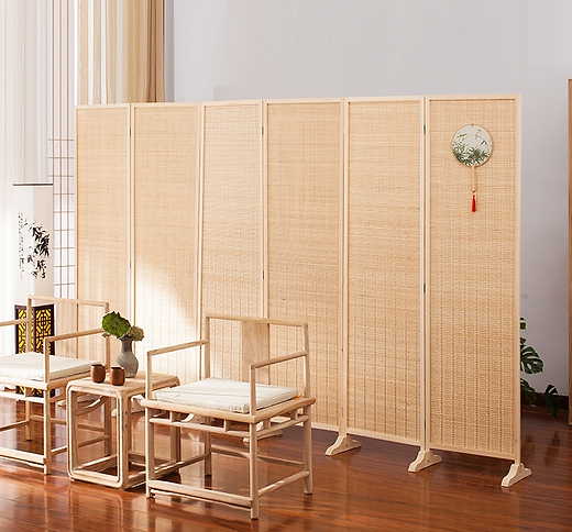 手工藝實木竹製屏風| Hand Crafted Solid Pine Wood Bamboo 
