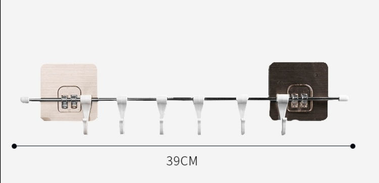 Thumbnail: 多用途免打孔掛勾, 不銹鋼, 連6勾/ Stainless steel multi used hanging hook