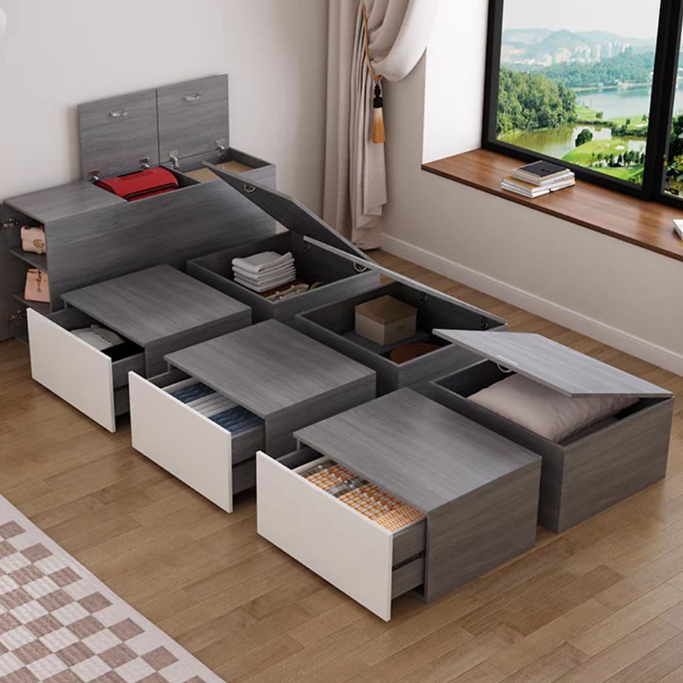 縮圖：榻榻米床箱, 組合儲物床, 地櫃床 | Tatami Floor Cube Box Bed, Box Shelving Bed