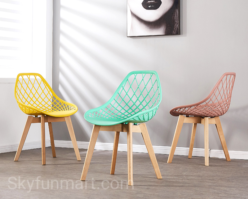 Thumbnail: 時尚一體式格仔椅/ Designer style one body solid wood chair