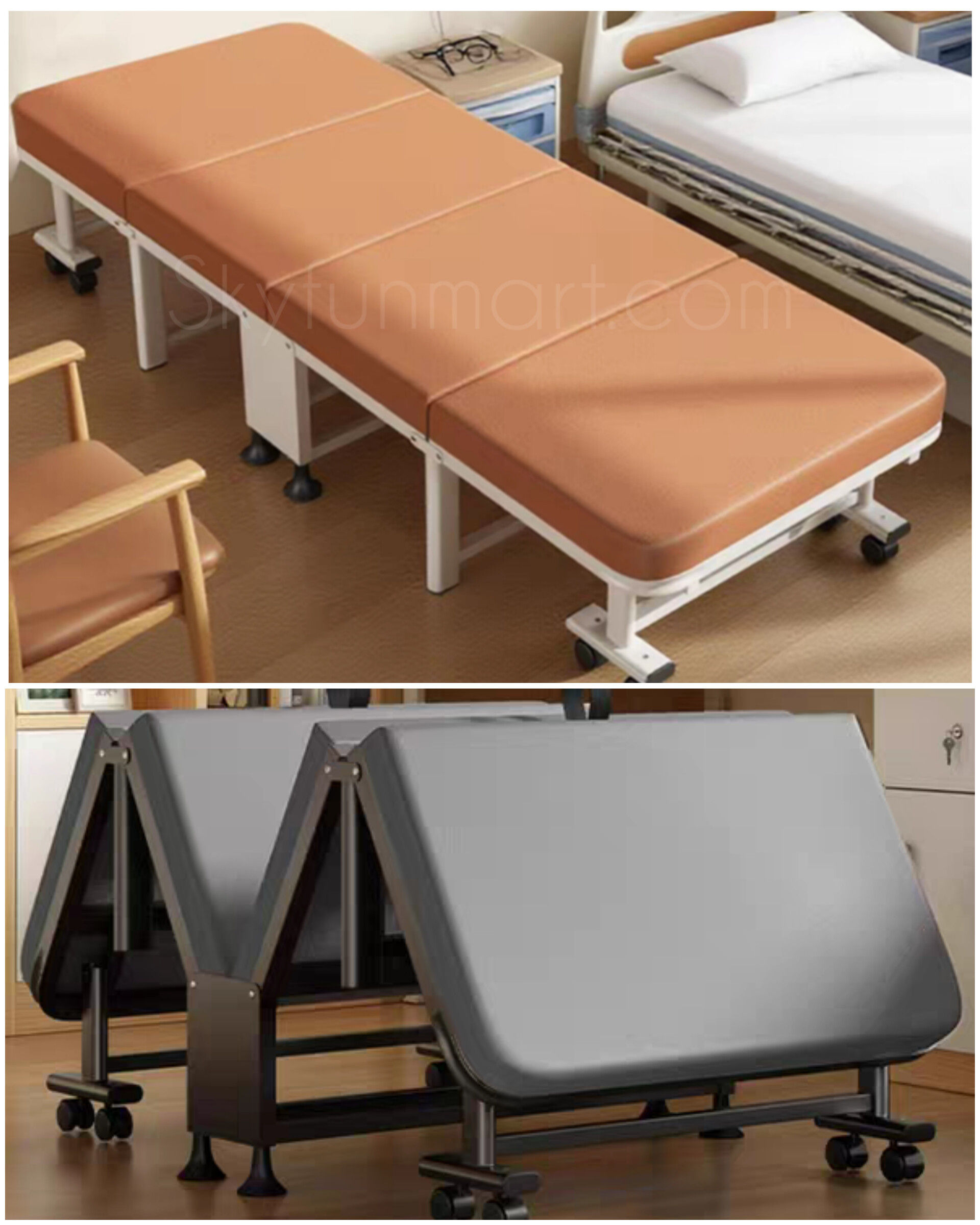簡約折叠收納床連床墊, 折疊床 | Simplicity Foldable Bed Equipped with Bed Pad, Bed Mattress