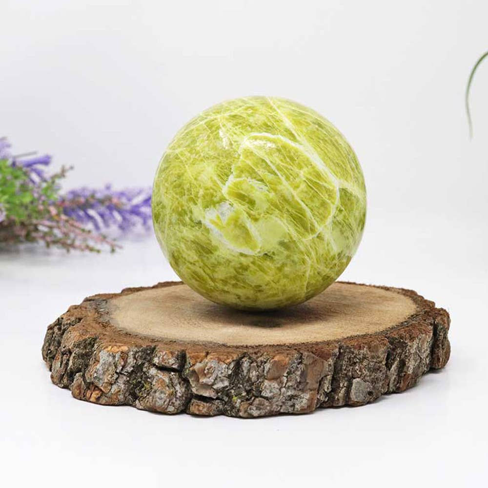 Serpentine Crystal Sphere - Medium