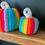Thumbnail: Trio of crochet rainbow pumpkins 