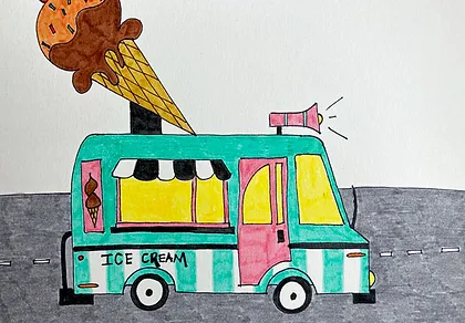 Draw An Ice Cream Truck Free Online Art Projects For Kids