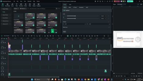 A VIDEO EDITING Tool shows user editing aws CP02 exam video course 