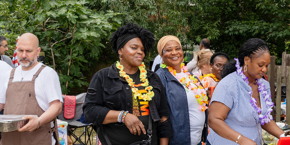 Group enjoying outdoor event