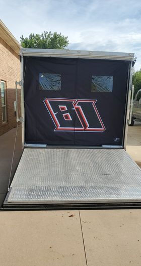 Thumbnail: T2RC Custom Rear Door Trailer Zipper Center Curtain