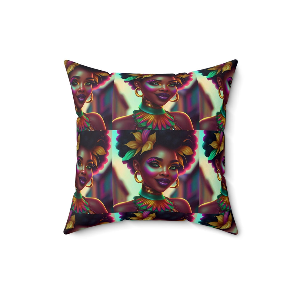 Thumbnail: Black Girl Magic Square Pillow