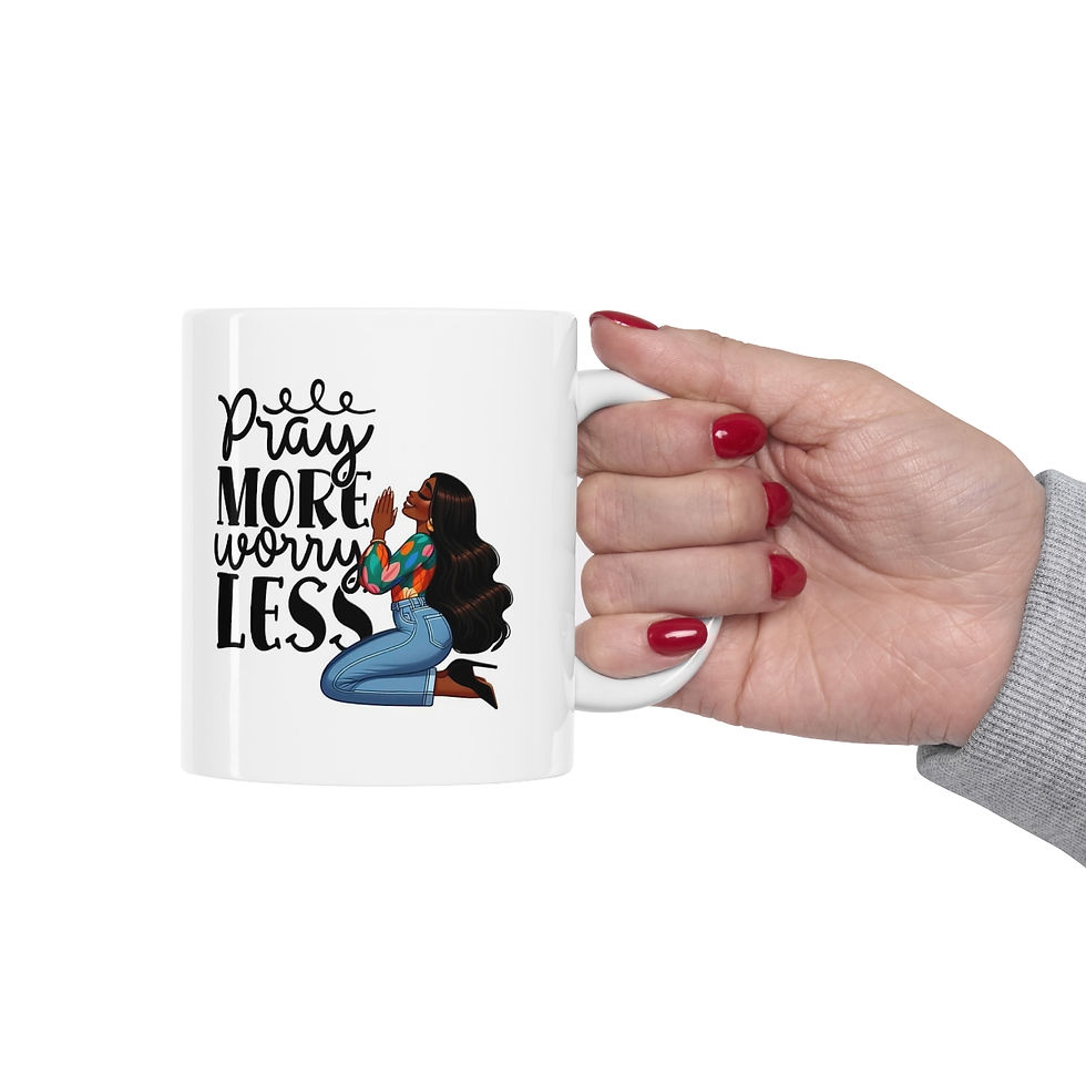 Thumbnail: Pray More Worry Less Ceramic Mug 11oz