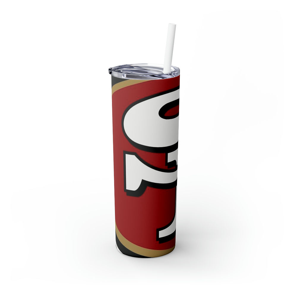 Thumbnail: 49ers Skinny Tumbler with Straw, 20oz