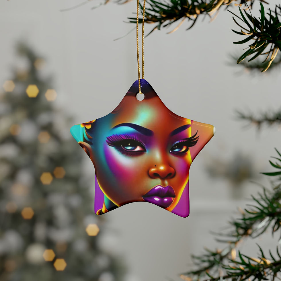 Thumbnail: Black Girl Magic Ceramic Ornaments (1pcs, 5pcs, 10pcs, 20pcs)