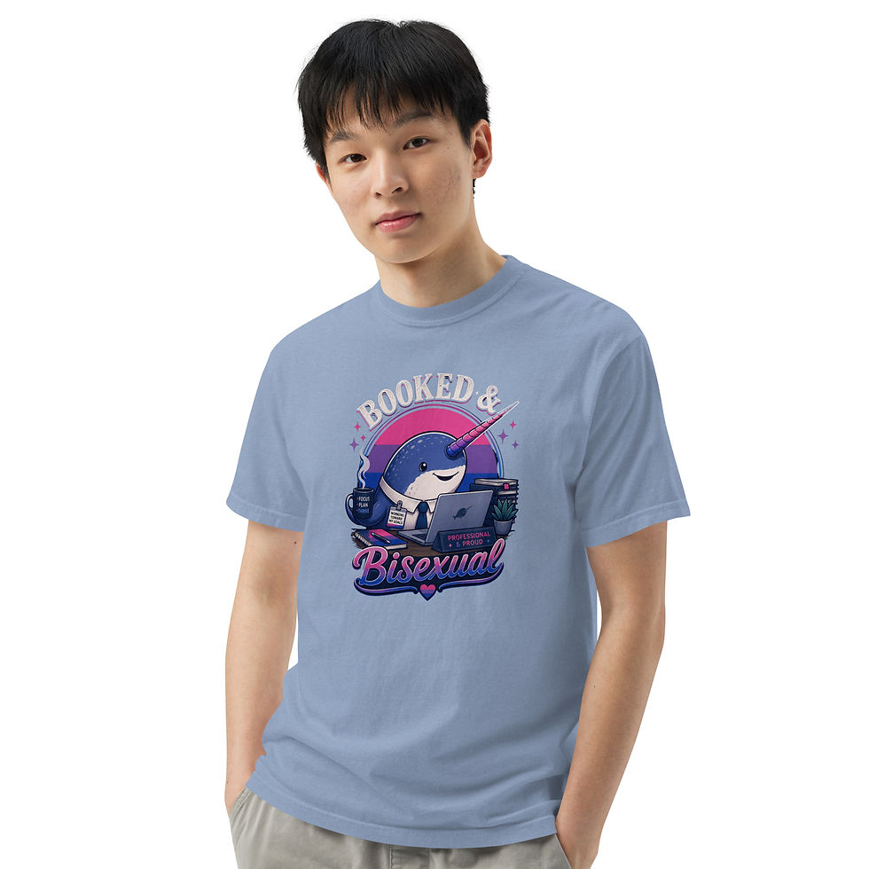 Thumbnail: Booked & Bisexual T-shirt: Pride 2026 Queer Line