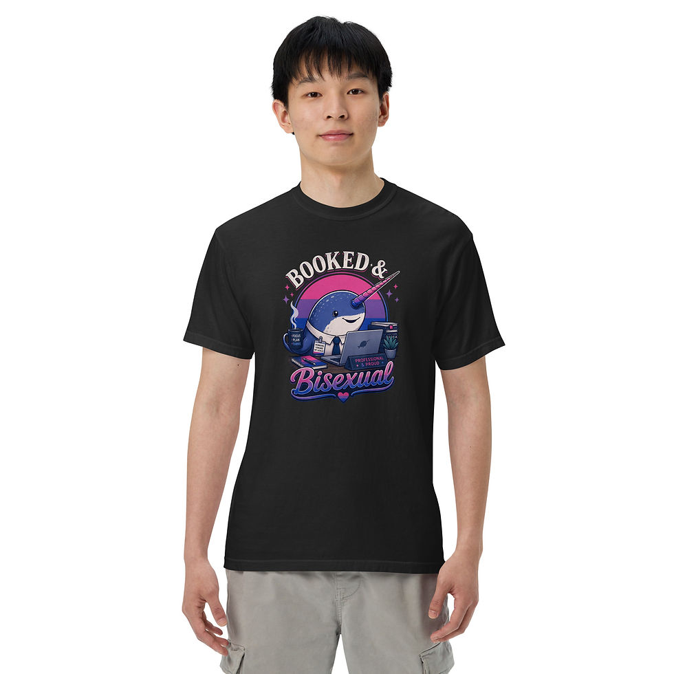 Thumbnail: Booked & Bisexual T-shirt: Pride 2026 Queer Line