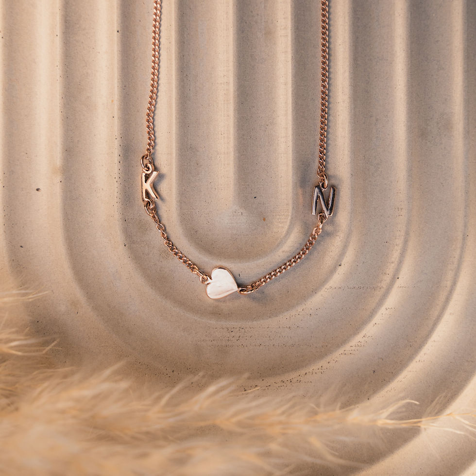 Double Initial x Heart Bracelet / Anklet